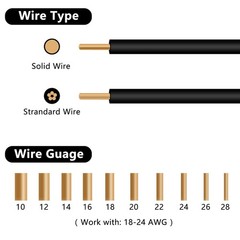 20Pcs Double-Wire Plug-in Connector Led Light Strip Connectors 2 Pin, Quick Spli