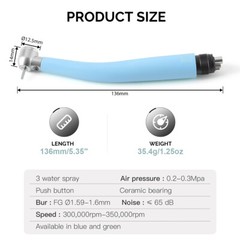 E-generator Dental High Speed Handpiece LED Fiber Optic Turbine Light Body 4hole