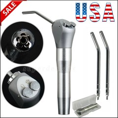 Dental 3 Way Air Water Spray Triple Syringe Handpiece w/ 2 Nozzles Tips Tubes