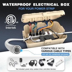 Weatherproof Connection Box for Outdoor Use – Secure Extension Cord Protection