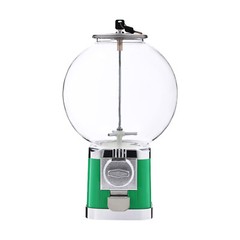 Gumball Machine With Coin Bank – Green Vintage Bubble Gum Candy Dispenser USA