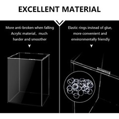 Clear Acrylic Display Case Collectibles Box Dustproof Diecast Action Figures US