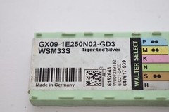 Pack of 10 NEW Walter GX09-1E250N02-GD3 Grade- WSM33S Carbide Inserts Grooving