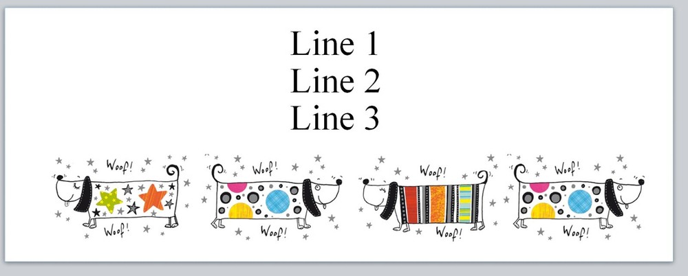 Personalized Address labels Cartoon Dachshund (p 813)