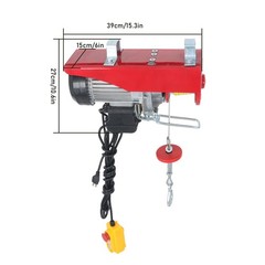 1320lbs Electric Winch 110V 1200W Mini Electric Hoist 14ft Wired Remote Control