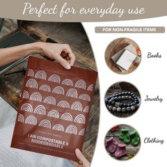 10 inches x 13 inches Compostable Mailers (50 Pack) Biodegradable Boho Design…