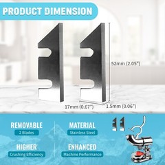 2pk Replacement blade for ice shaver Machine , Ice shaver uses two blade at once
