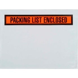 Panel Face Envelopes “”Packing List Enclosed”” Print 7″”L x 5-1/2″”W Orange