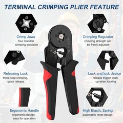Ferrule Crimping Tool Kit,Wire Ferrules Kit Crimper Pliers with1800PCS Wire Ends