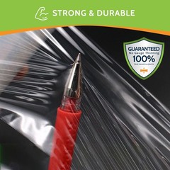 5″ x 1000FT 12 Rolls Pallet Wrap Stretch Film Shrink Hand Wrap 1000′