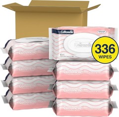 Cottonelle Flushable Wet Wipes Fragrance Free Adult 8 Pack 42 Count Flip-Top