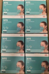 8 Boxes, 160 Count BYD Genuine N95 Foldable Particulate Respirator Face Masks
