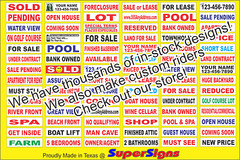 6″x18″ ARROW Red REAL ESTATE RIDER SIGNS Buy 1 Get 1 FREE 2 Sided
