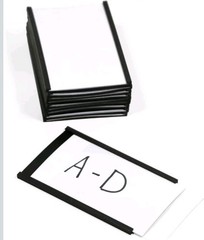 Magnetic Label Holders 2×3 Inch – 20 Pack – C Channel With 40 White Card Inserts