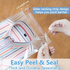 9X11 Inch Self-Sealing Clear Plastic Shipping Bags for Clothes, 100 Pack OPP Pol