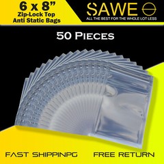 50 x Anti Static Shielding ESD Bag 6″ x 8″ Zip Lock Reclosable 15x20CM