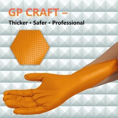 GP Craft Orange Large Nitrile Gloves Diamond 8 Mil Latex-Free 1000/Case