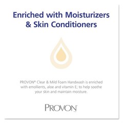 PROVON 872104 700 mL Clear and Mild Foam Hand Wash – Unscented (4/Carton) New