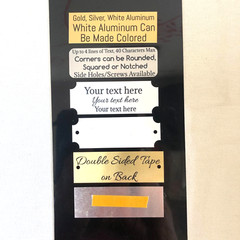 1×3 Plate Personalized Engraving Sublimation Color Choice Plaque Name Tag Trophy