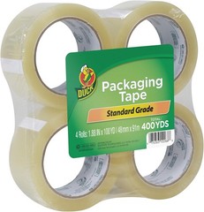 Duck Brand Standard Packaging Tape Refills – 4 Extra 4 Rolls, 400 yds, Clear