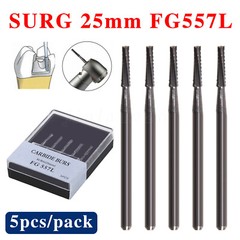 Dental Surgical Bur Long Shank 25mm Straight Fissure FGOS FG SURG 557 558
