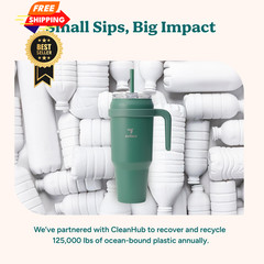 REDUCE 50 oz Stainless Steel Tumbler with Handle – 50 Ounces, Dark Web