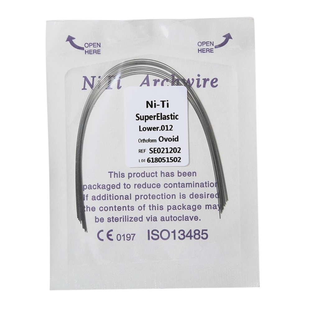 Arcos de Dental Ortodoncia Redondos Niti Arco de Alambre Su Arch Wire 10pc/pk