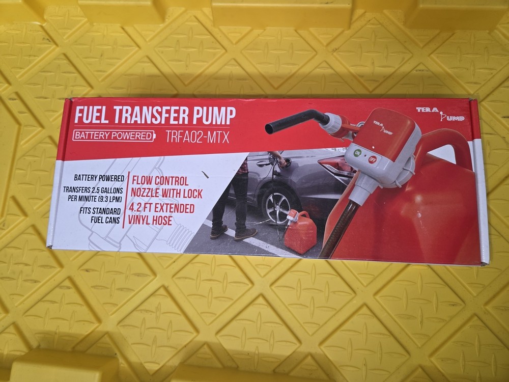 NEW TERA PUMP 2nd Gen Fuel Transfer Pump 2.5 GPM Battery Powered Gas Can Pump