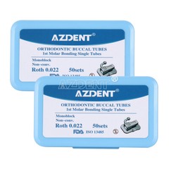 50Sets AZDENT Dental Orthodontic Buccal Tubes 1st Molar MBT /ROTH 022 Monoblock