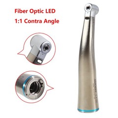 Dental Fiber Optic Light Contra Angle Handpiece 1:1/1:5/4:1 Red Blue Green Ring