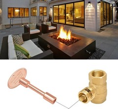Rose Gold Universal Gas Valve Key – Elegant 3″ Handle for Fire Pit & Fireplace
