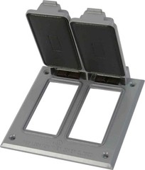 GREENFIELD Weatherproof Electrical Box Outlet Cover DOUBLE GFCI / Decor 2 Gang