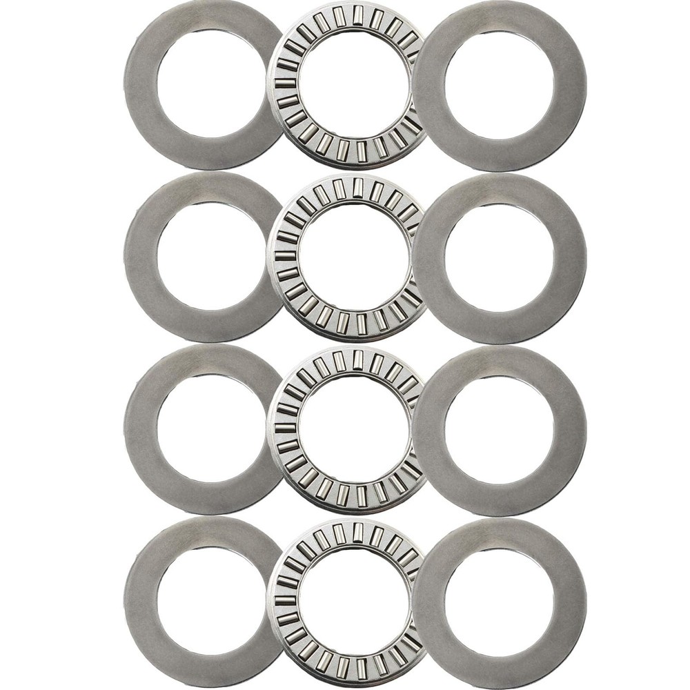 4 Sets NTA1220+2TRA, Thrust Needle Roller Bearings with Two Washers, ID 3/4″, OD