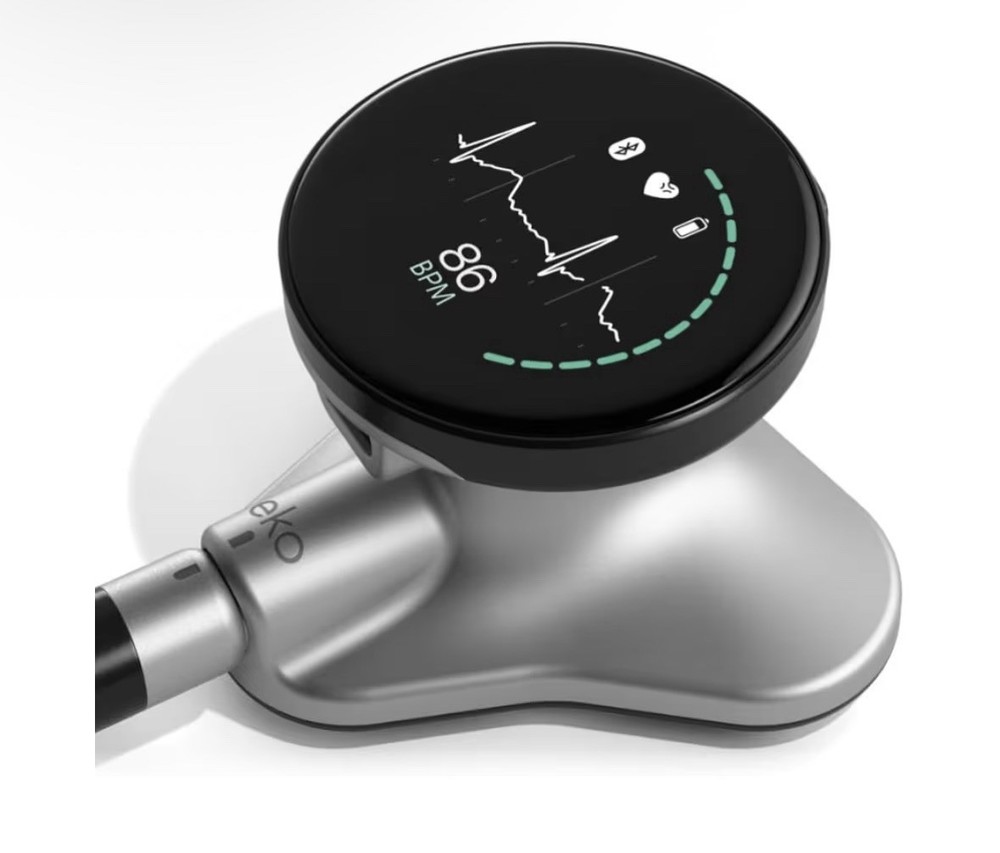 Eko Core Model Number # 500 Digital Stethoscope Chest Piece Silver