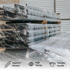 Cast Hand Stretch Wrap 3″ x 650′ 100 Gauge Plastic Bundling Shrink Film 36 Rolls