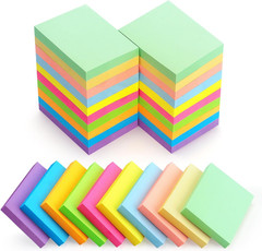 30 Pads Sticky Notes 1.5×2 Inch Self Stick Memo Pads 10 Bright Colors 60 Sheets
