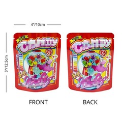 3.5g Smell Proof Resealable Mylar Bags Zip Seal Food Storage Mixed Bags 100pcs