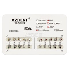 20X AZDENT Dental Orthodontic Brackets Brace Mini Standard Roth/MBT Slot.022 018