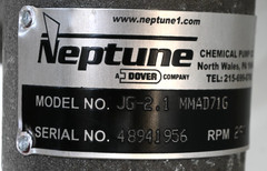 DOVER NEPTUNE JG-2.1 MMAD71G PORTABLE GEAR DRIVE TANK MIXER 290 RPM
