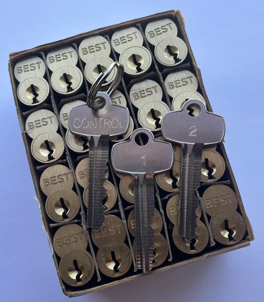 BEST SFIC 7-Pin Core Keyed I/C Lock 3-Keys IC Key Cylinder Commercial Lock Plug