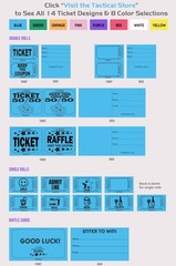 1000 Tacticai Raffle Tickets, A – Double Roll – 1,000 Tickets – Keep – Blue