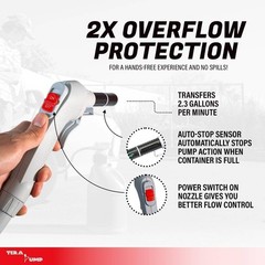 TERA PUMP TRFA03-XL – Battery Powered Fuel Transfer Pump with Power Nozzle,…