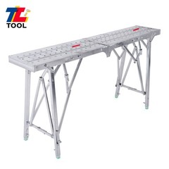 Folding Scaffolding 1.6m Adjustable Lift Height Work Platform Scaffold Aluminum