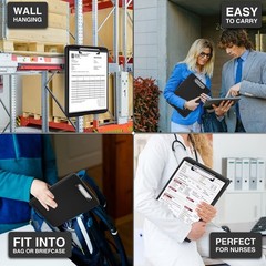 Clipboard with Storage, Plastic Storage Clipboards with Low Profile Clip, Nur…