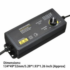 Adjustable Voltage 3 to 24V AC / DC Switch Power Supply Adapter W/LED Display US