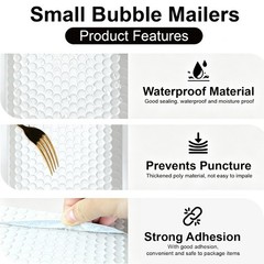 Any Size White Poly Bubble Mailers Shipping Mailing Padded Bags Bubble Envelopes