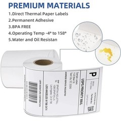 20 Rolls label 4×6 Direct Thermal Shipping 5000 labels Zebra Eltron ZP450 2844