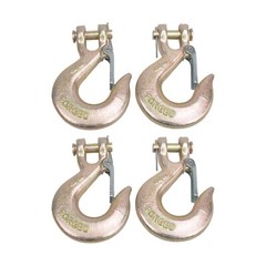4PCS 3/8″ Grade 70 Heavy Duty Forged Steel Clevis Slip Hook With Safety Latch