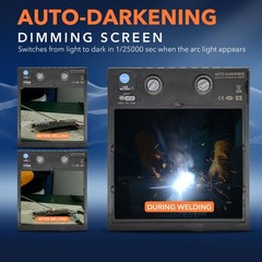 TRQWH True Color Auto Darkening Welding Lens, 4 Arc Sensor, 4.49 x 5.24 in