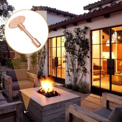 Rose Gold Universal Gas Valve Key – Elegant 3″ Handle for Fire Pit & Fireplace